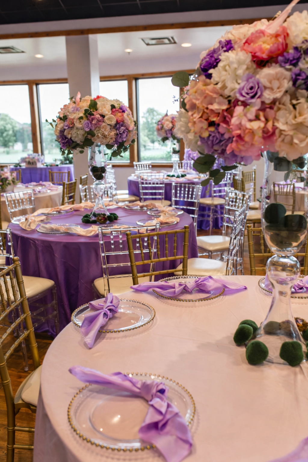 Elegant banquet setup at North Creek