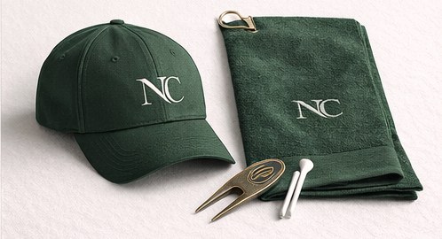 The Member Cap & Towel — embroidered hat and golf towel