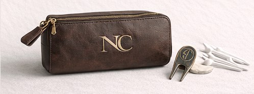 The Signature Carry Set — premium leather valuables pouch